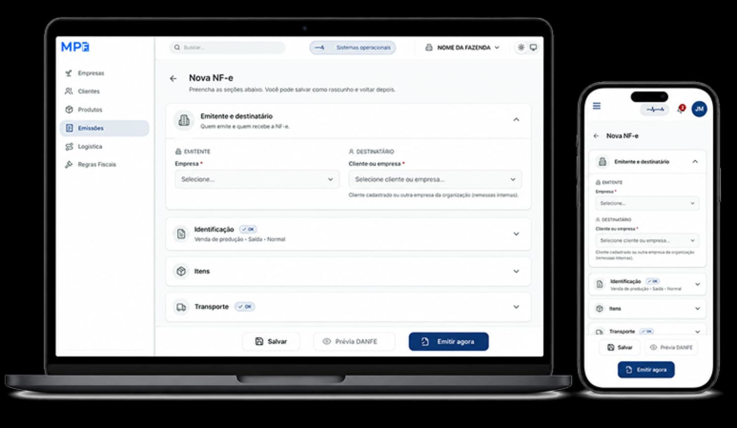 Meu Portal Fiscal disponível em notebook e celular